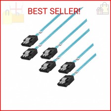 ADCAUDX Thin SATA-III Cable:12 Inches,3 Pack Flexible Straight SATA-Cable 6Gbps