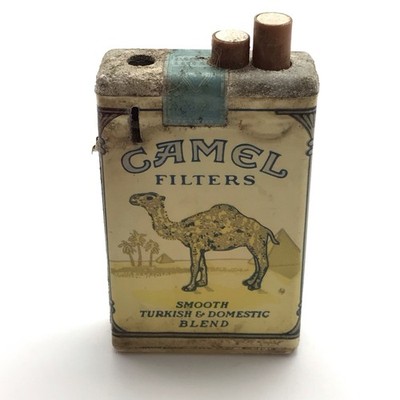 Vintage Camel Filters Cigarette Pack Lighter Dispenser Packlite Korea