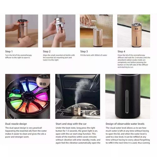 Essential Oil Diffuser Gift Set Kit With Oils Aromatherapy Ultrasonic Humidifier - Picture 18 of 36