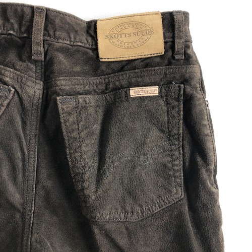 Vintage Skotts Womens Suede Brown Leather Biker Pants Sz 6x28 Made in Canada - Picture 4 of 12