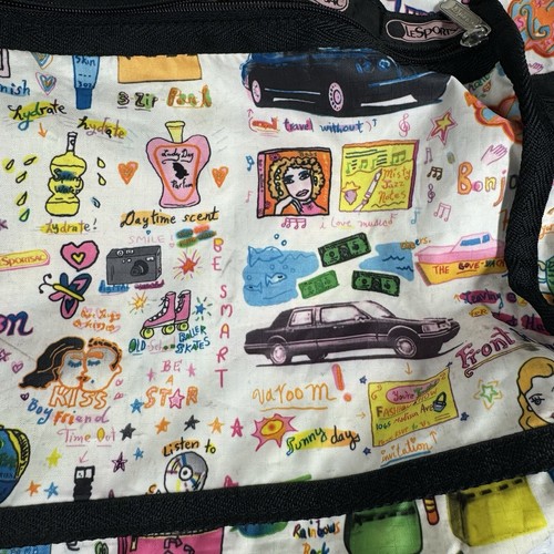 Borsone LeSportsac Sara Schwartz Girly Large Deluxe Weekender USA leggi - Foto 15 di 23