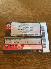 Used Sammler Ticket FC Bayern München vs 1 FC Kaiserslautern DFB-Pokal 2012/13