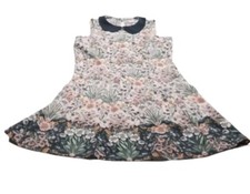 LC Lauren Conrad Size 8 Fit Flare Boho Garden Floral Dress Sleeveless Mom Demure