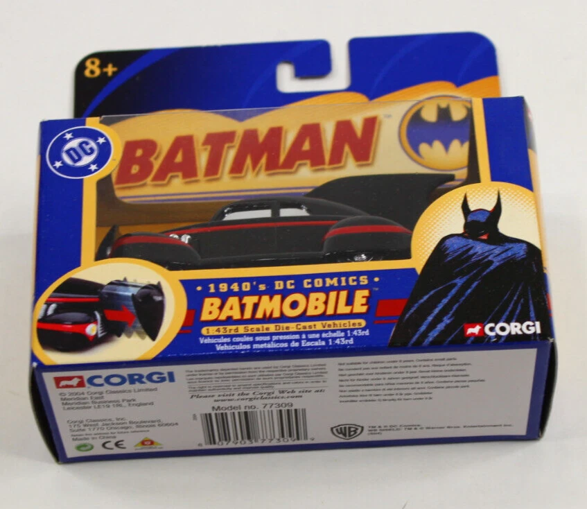 2004 Batman Die-Cast Batmobile 1:43 Scale Corgi 77302 DC Comics New MINT - Image 2 of 4