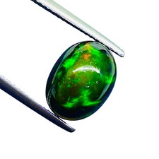 3.34 Cts Natural Ethiopian Black Opal 12x9mm Oval Top Quality Loose Gemstone