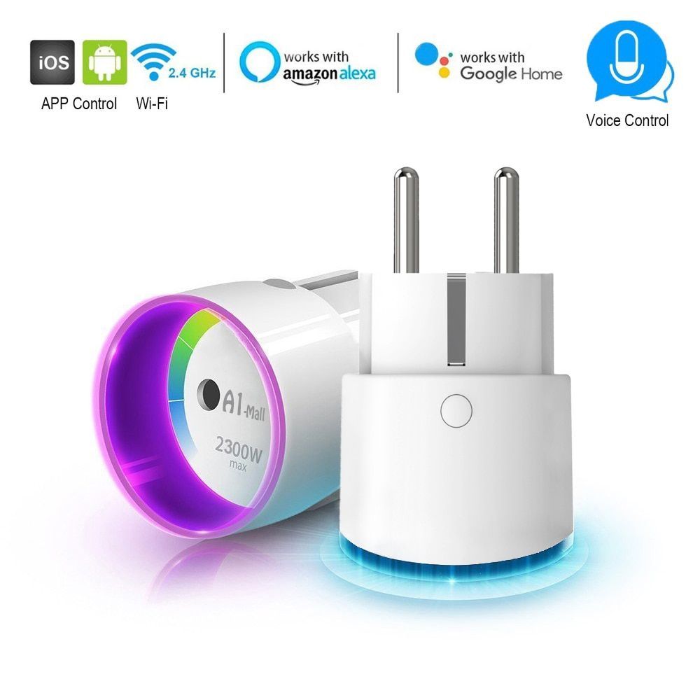 Smart Plug With Socket Wireless Wifi Phone App Voice Control Home Remote Control-image