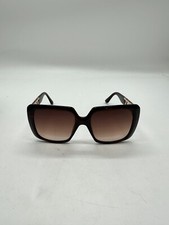 GUESS GU7689 52F Dark Havana Womens Square Brown Gradient Sunglasses 55-18-145