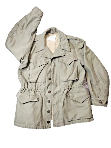 WWII M1943 Field Jacket Size 38R Army Green HBT WW2 Military Rare 1943