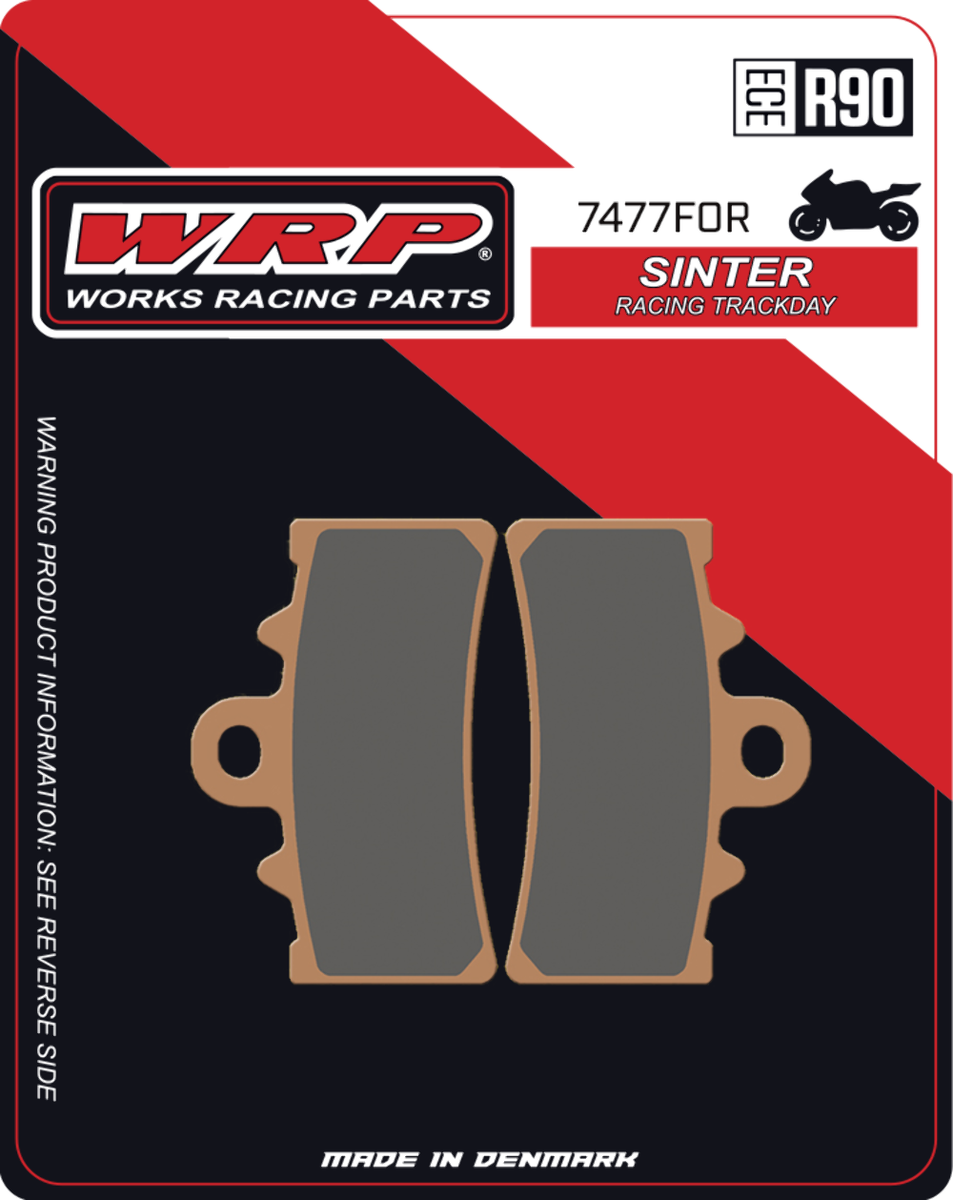 WRP Brake Pads Sinter Racing / Trackday 7477 F0R - Front (2/pc) | eBay