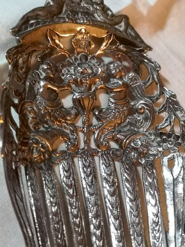 SERVING SPOON. STERLING SILVER. WITH HALLMARKS. GERMANY. 19th CENTURY - Picture 2 of 4