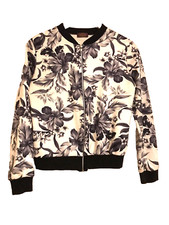 In The Style Size S/m Black & White Gorgeous Bomber Jacket
