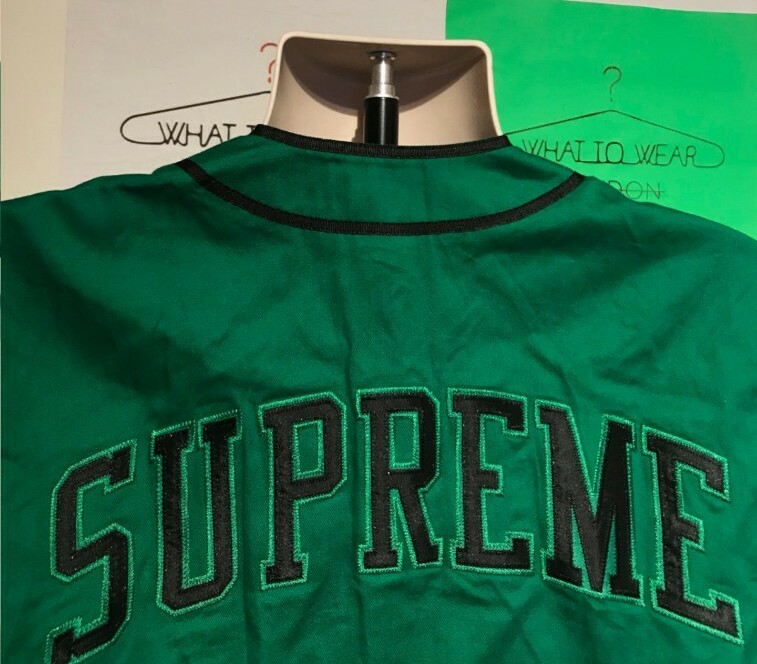 supreme Corduroy Baseball Jersey 緑