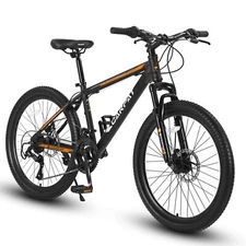 26 Inch Mountain Bike Shimano 21 Speeds Steel Suspension MTB Bicycle Disc Brakes