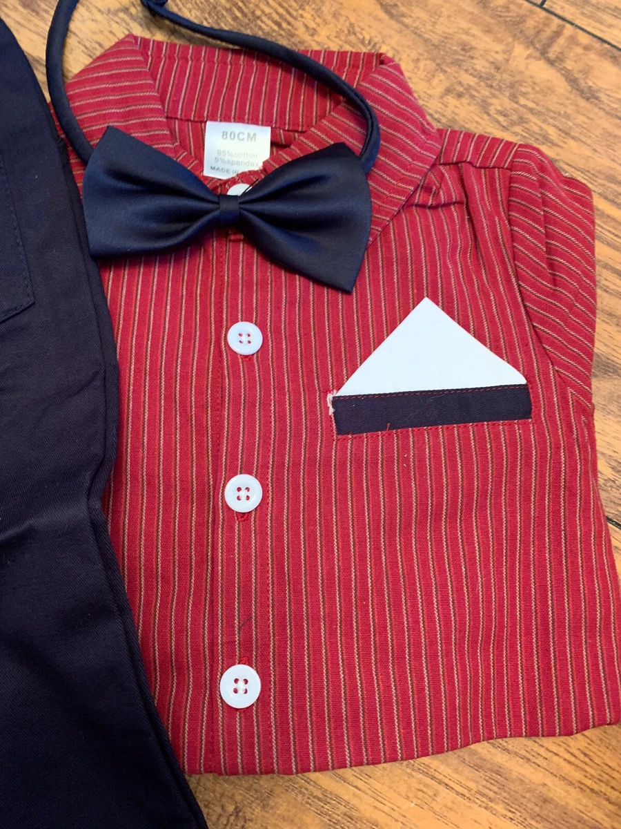 Baby dress pants with deals suspenders