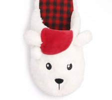 Christmas Slippers Boys Girls 11 Kids Slip On Clogs Santa Hat Teddy Bear Toddler