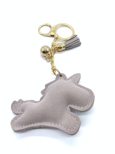 Bling Einhorn Diamant Damen Schlüsselanhänger Glitzer grau Quaste Charm Zubehör - Bild 5 von 9