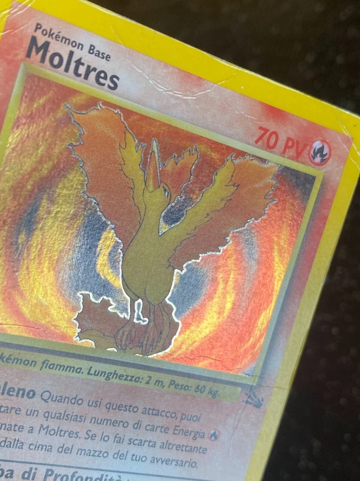 Moltres 12/62 - Fossil Unlimited (1999-2000) - Vintage ITALIAN Holo Rare - HP - Image 4 of 4