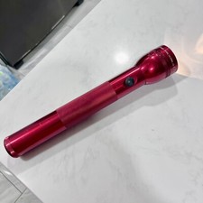 Maglite 3 D Cell Battery Red Flashlight 12" MAG-LITE MADE In USA TESTED WORKS 