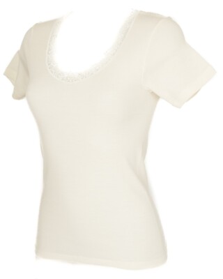 Damenshirt Kurzarm Merinowolle und Seide RAGNO Artikel 078457