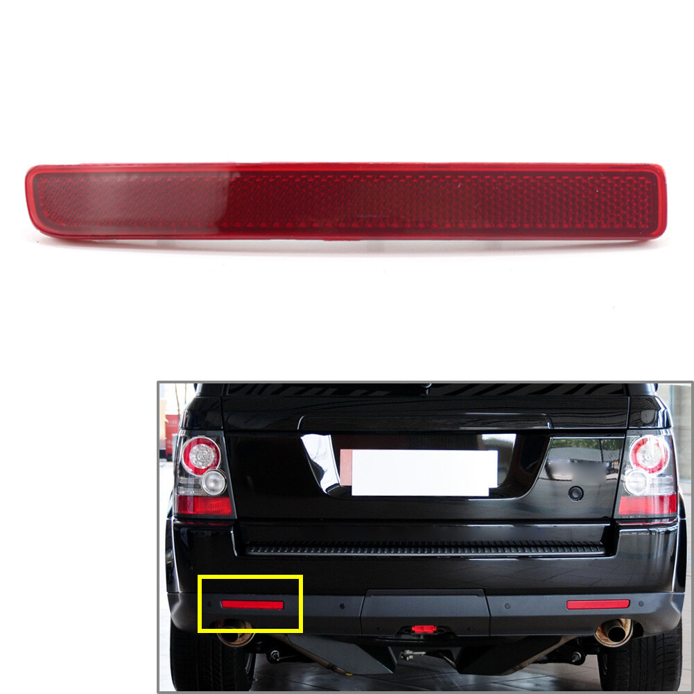 Fit LR Discovery 3/4 Red Rear Bumper Reflector Left Warning Strip Lens