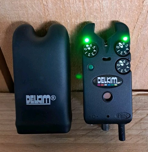 Delkim Tx-i Plus Radio Controlled Bite Alarms GREEN / GREEN Carp Bite Alarms Carp Grayling - Picture 1 of 8