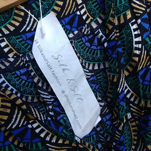 Silk & Salt Journey Maxi Wickelkleid Gr. S African Peacock Neu mit Etikett V-Ausschnitt Print - Bild 10 von 12