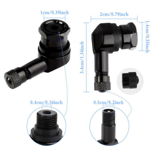 1PC Motorcycle Rim Elbow 90 Degree Angle Valve Wheel Tire Tubeless Valve Stems - Picture 2 of 12