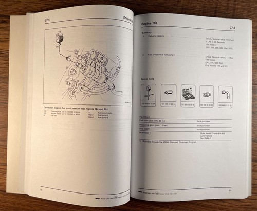1990 MERCEDES manual Models 124.0 126.0 201 FACTORY OEM service shop repair USA - Picture 2 of 3
