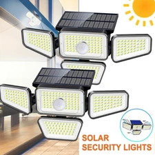 270 LED Luz Lamparas Luces Solares Exterior Para Patio Con Sensor De Movimiento