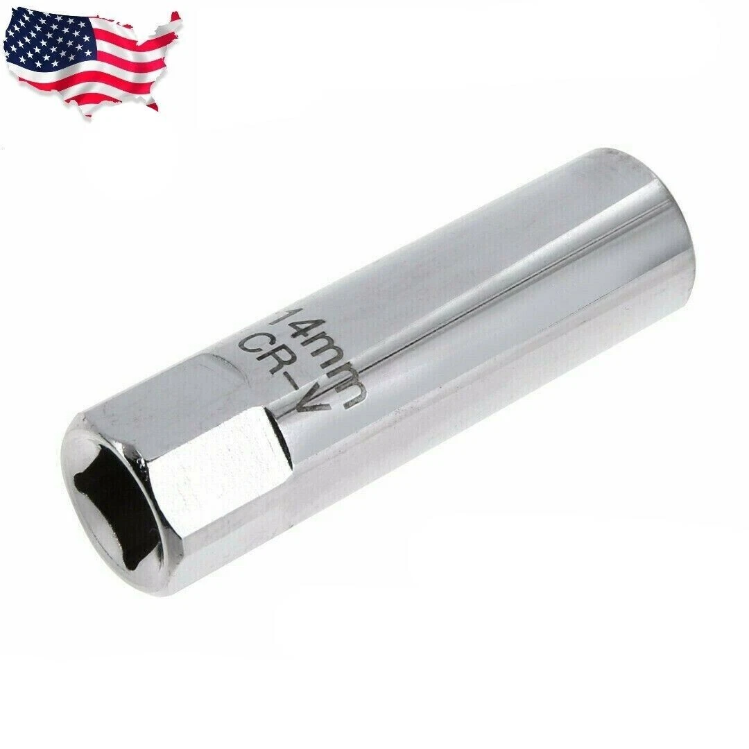 14mm Spark Plug Socket Thin Wall Removal Tool 12 Points 3/8" Drive New ...