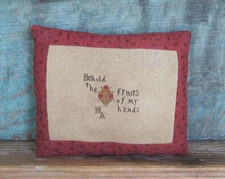Primitive X-Stitch Cross Stitch Rag Stuffed Pillow or Bowl Filler - HANDMADE