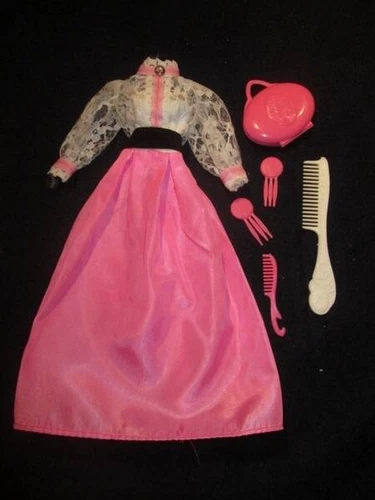 Vintage Barbie Doll Clothes ~❤️~ 1982 Angel Face Dress and Accessories Near