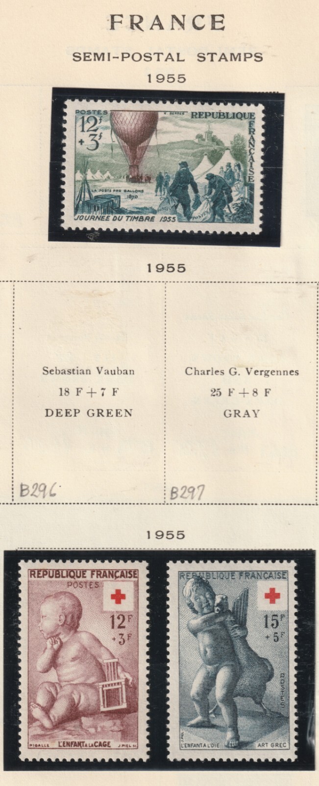 France: Lot 59 Semi-Postal (Details Below) 2022 Cat. Value $32.95