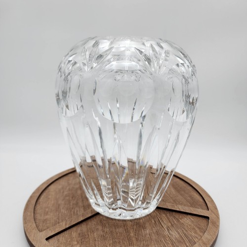 Vintage Bleikristall 24% Cut Crystal Bavaria Germany Vase, 8 1/4" Tall, 7" Wide - Picture 2 of 10
