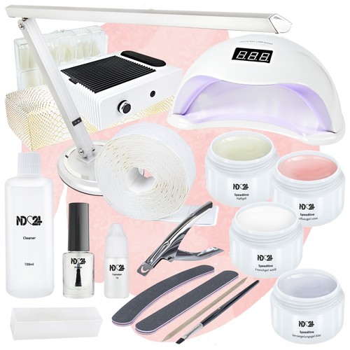Starter Set Nagel UV LED Farb Gel Lampe Fräser Studio Nail Art Glimmer Glitter - Bild 31 von 33