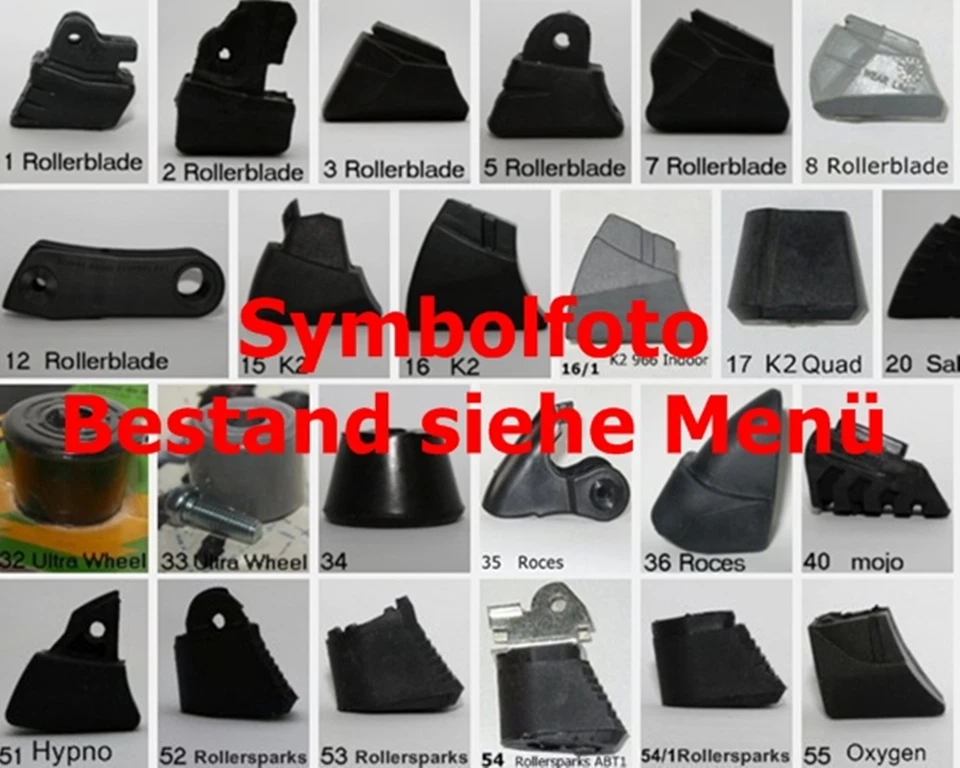 MARKENSTOPPER Stopper Nr. 1-49, Rollerblade K2 mojo Salomon Nike Sure Grip Ultra Wheel Oxygen