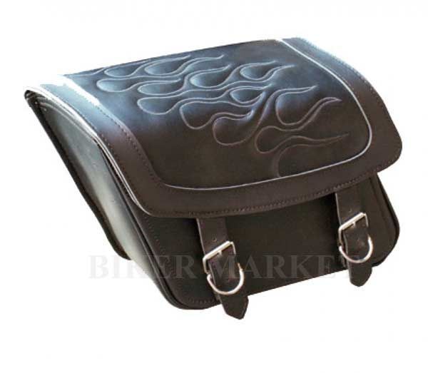 Paire Sacs moto custom Latéral Tattoo Black, Custom,Harley,honda,Kawasaki