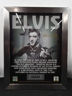 Elvis Presley Authentic Sun Sessions Master Tape Segment Framed Display COA