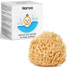 Natural Baby Bath Sponge in Gift Premium Soft Wool Sea Sponge for Babies ...