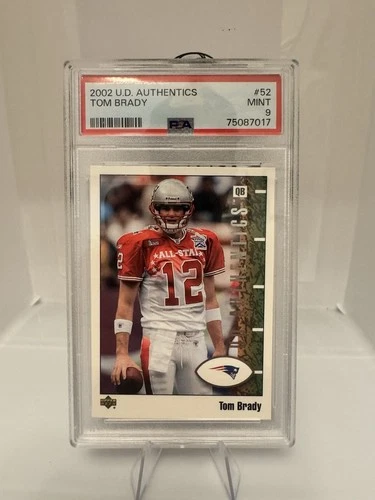 2002 Upper Deck Authentics Tom Brady #52 PSA 9 New England Patriots NFL Base Set