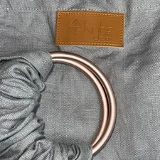 Kyte Baby 100% Linen Ring Sling Gray Baby Wrap Carrier Pocket