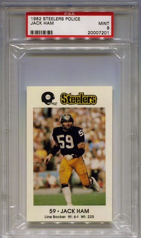 1982 Steelers Police Jack Ham - PSA 9 - Steelers HOF - Vintage