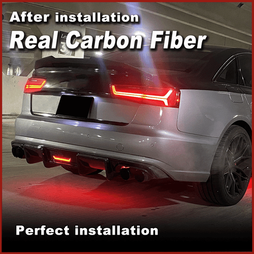 Diffusore posteriore in carbonio diffusore paraurti posteriore attacco posteriore spoiler per Audi A6 C7 16-18 - Foto 5 di 11