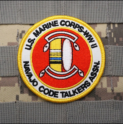 VINTAGE STYLE U.S. MARINES ''NAVAJO CODE TALKERS'' EMBROIDERED IRON-ON PATCH...