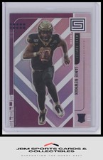 2021 Panini Chronicles Status Draft Picks Purple #173 Jamie Newman RC #/49