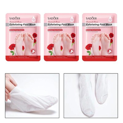 3x Fußpeeling Maske Fuß SPA für trockenen Fuß Geschenk Erfrischende Fußpflege
