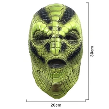Animal Lizard Latex Mask Cosplay Reptile Alien Helmet Halloween Snake Headwear
