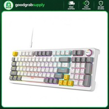Mechanical Keyboard 96 Keys Red Switch RGB Backlighting PBT Keycaps