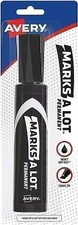 Marks-A-Lot Jumbo Chisel Tip Permanent Marker, Black (24138)