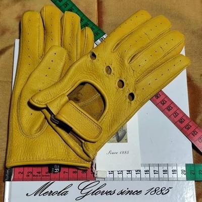 MEROLA Dear Shibu Yellow Driving Gloves Ferrari Special Order Size 7.0
